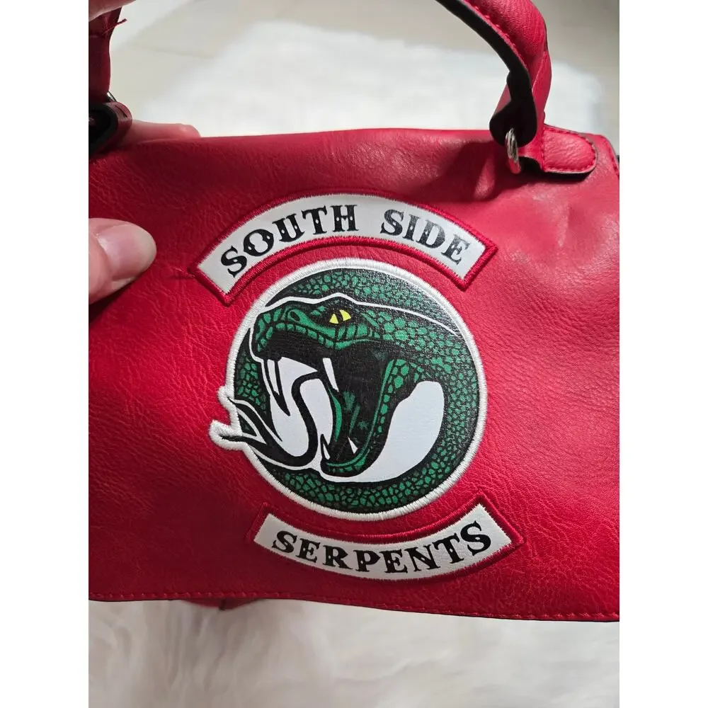 Hot Topic South Side Serpents Riverdale Red Faux Leather Mini Backpack